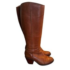 Seychelles Brown Leather Knee High Boots Size 6 | 3” Heel | Classic Riding Style